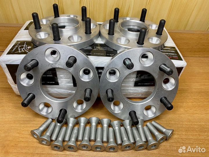 Проставки 5х112 15мм цо66.6 12*1.5 + шпильки