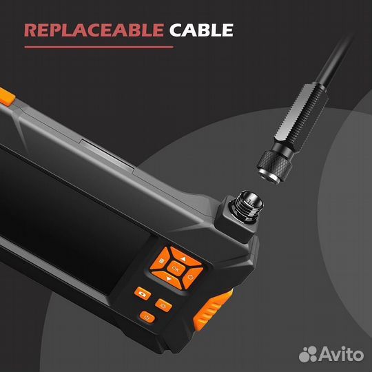 Профессиональный эндоскоп 8мм 5м 2 камеры