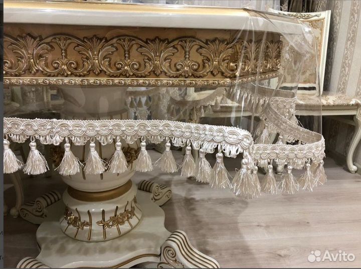 Силиконовая(прозрачная) скатерть с бахромой