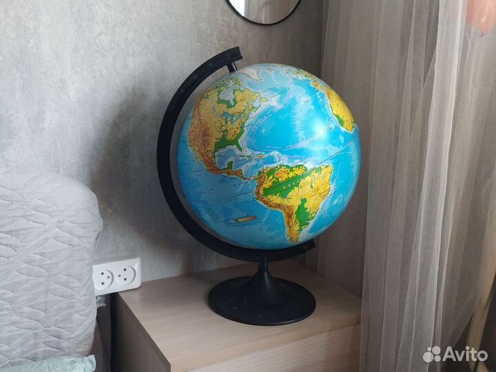 Глобус обычный географическая карта