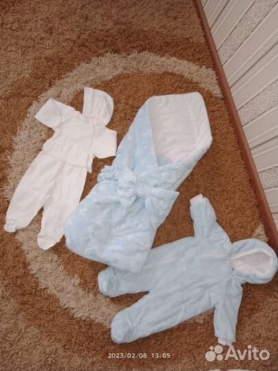 Конверт на выписку для мальчика зимний