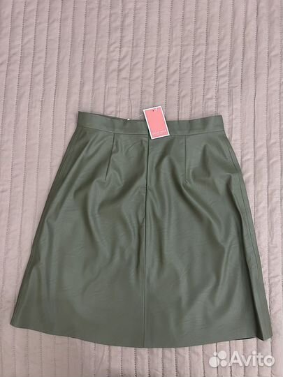 Юбка кожаная новая
