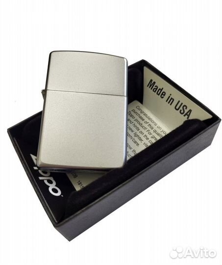 Зажигалка Zippo 205 Satin Chrome Оригинал Новая