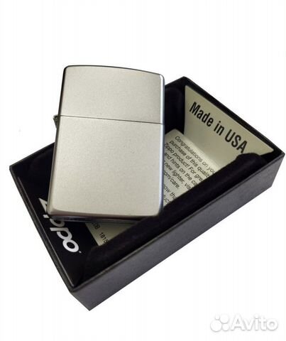 Зажигалка Zippo 205 Satin Chrome Оригинал Новая