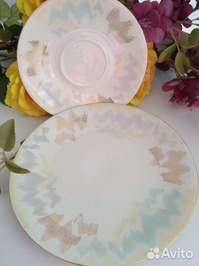 Антикварное чайное трио. 