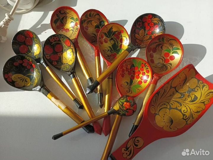 Ложки хохлома Ваза хохлома