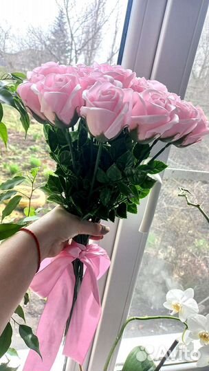 Розы из вспененного мыла