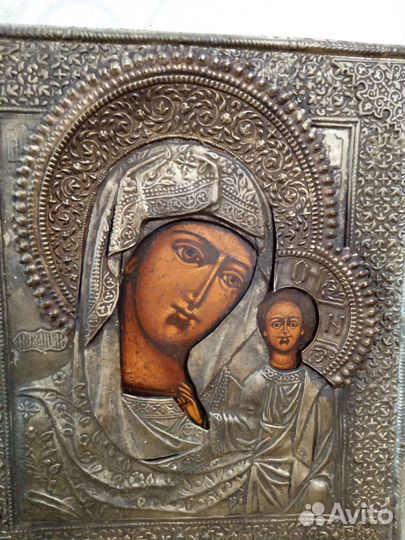 Икона. Казанская П. Б. 31/26 см. Оклад