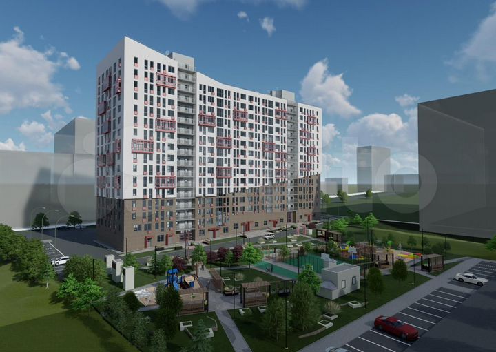 2-к. квартира, 71,3 м², 13/16 эт.