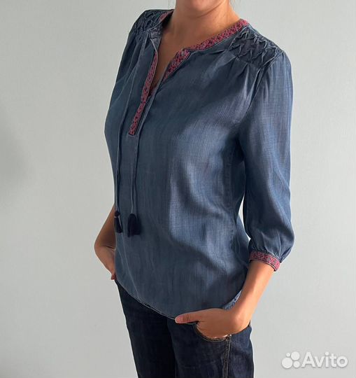 Джинсовая блузка рубашка Marks & Spencer