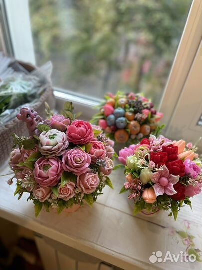 Букеты,мыло ручной работы