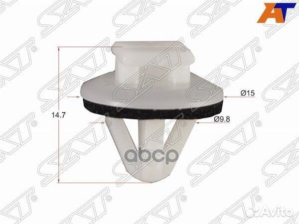 Клипса молдинга GM/toyota (1 шт.) ST-KJ-2229 Sat