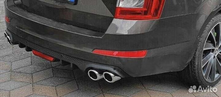 Диффузор на задний бампер skoda Octavia A7