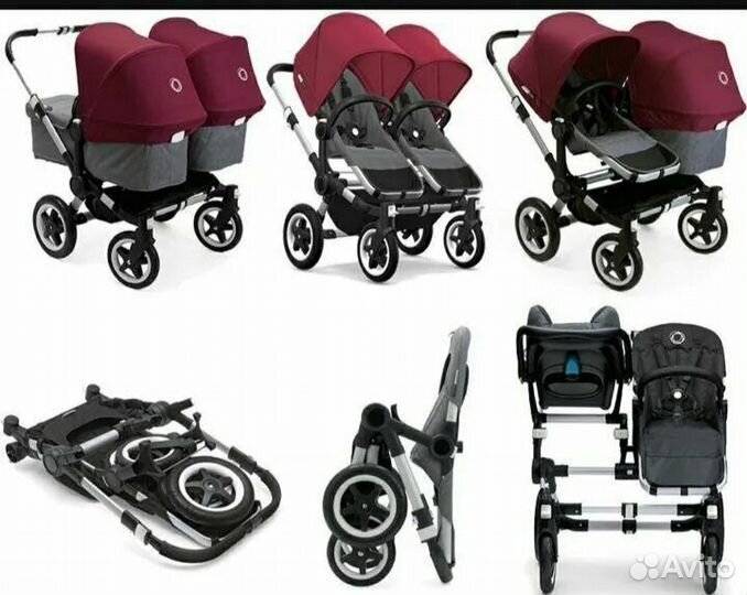 Коляска для двойни, погодок bugaboo donkey