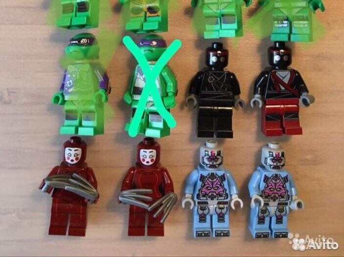 Lego Turtles ninja минифигурки 6 шт