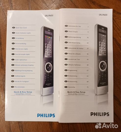 Универсальный пульт Philips SRU9600