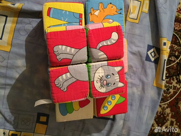 Кубики мягкие большие и маленькие