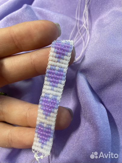 Фенечки из бисера с сердцами