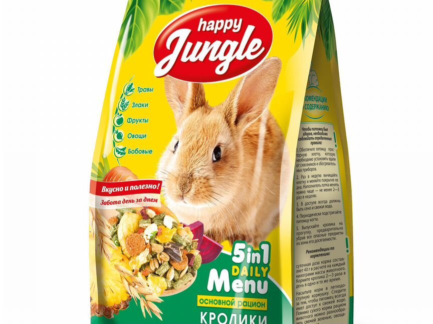 Happy Jungle корм для кроликов 400 гр