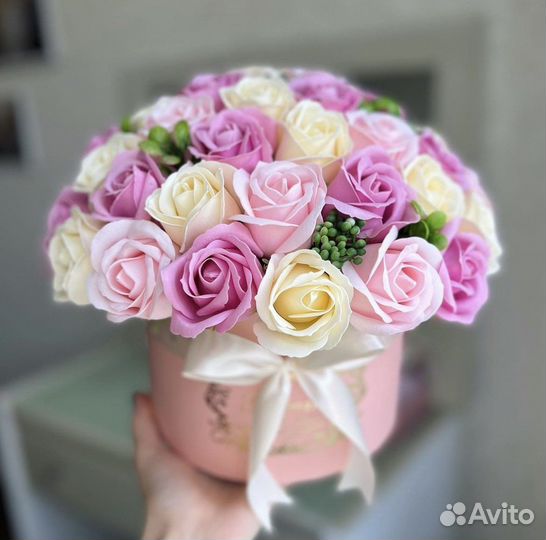 Розы цветы мыльные букет с доставкой