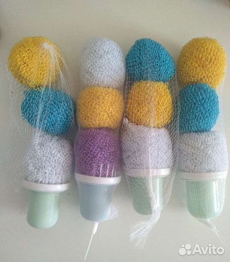 Хозяйственная мочалка, ёжик для мытья посуды