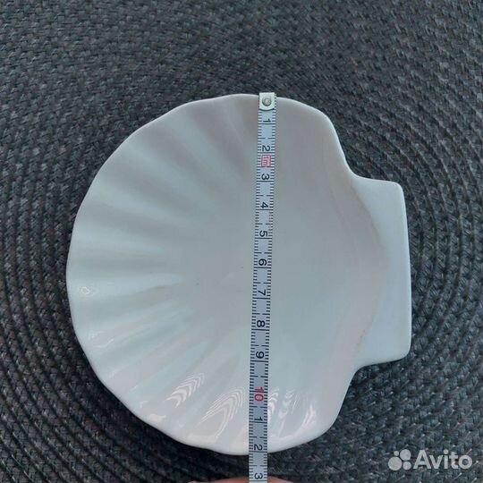 Тарелка ракушка фарфор kunst werk