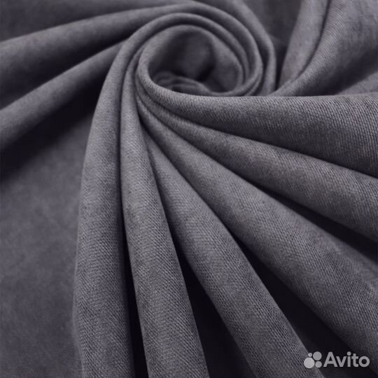 Шторы плотные темно-серые 2 шт