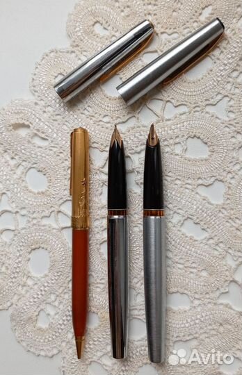 Ручки с золотыми перьями и карандаш СССР
