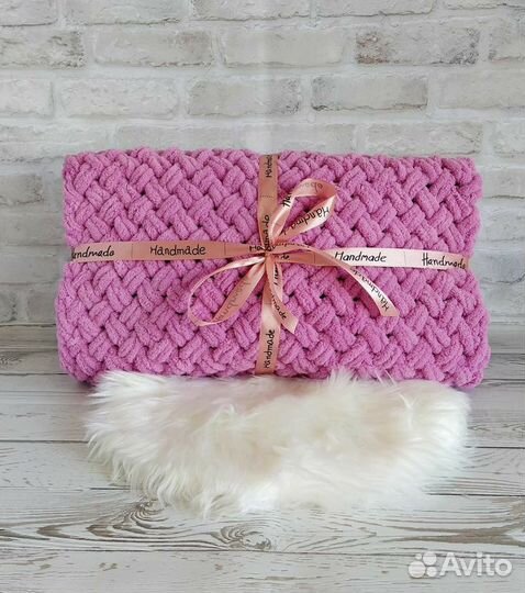 Плед детский вязаный ручная работа