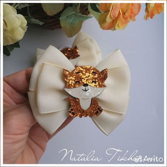 Осенние бантики с лисичками