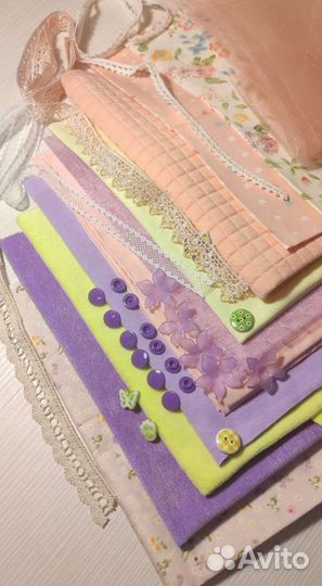 Набор ткани на одежду для кукол