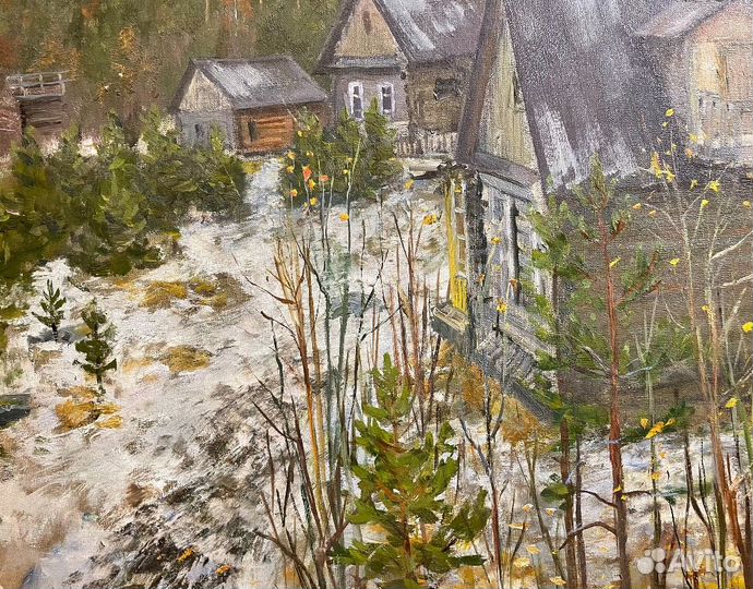 Советская картина. Первый снег. 1950-е. Кибардин Г