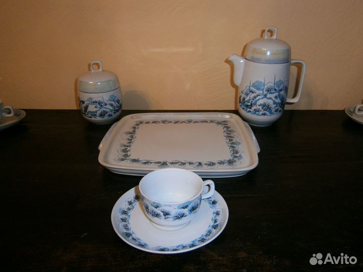 Кофейный сервиз зима Барановка СССР