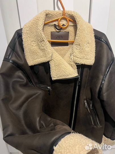 Дублёнка-авиатор zara