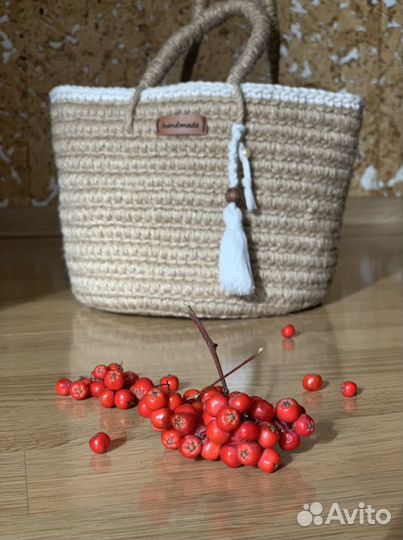 Корзинка из джута, джутовая корзина