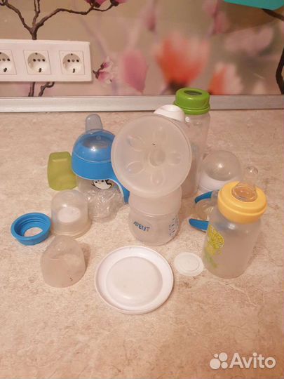 Молокоотсос avent и бутылочки