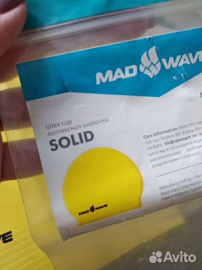 Шапочка для плавания mad wave