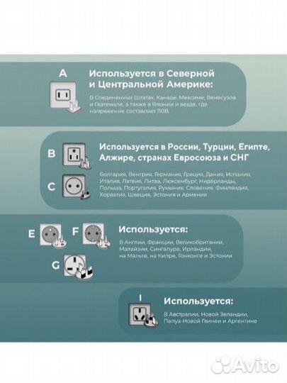 Переходник сетевой адаптер все виды розетки