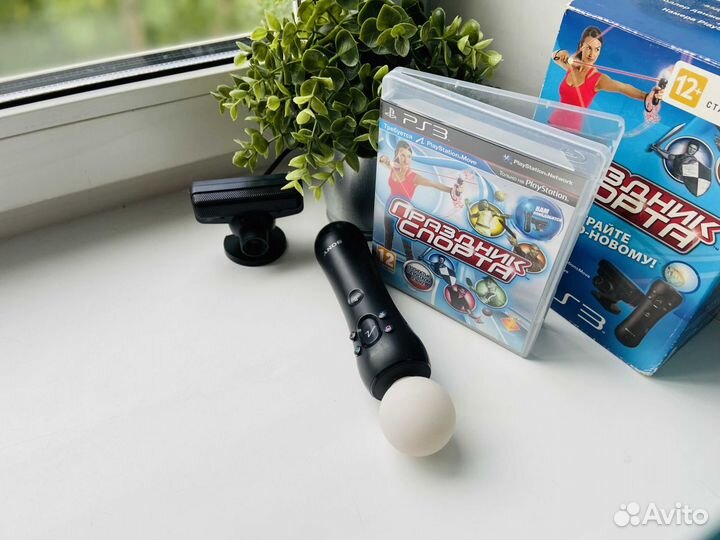 PS3 полный набор Праздник Спорта + move PS + камер