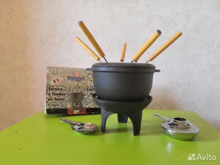 Набор для фондю чугунный (Франция)