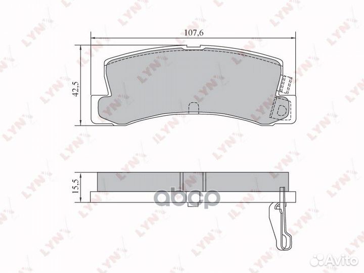Колодки тормозные задние BD-7557 lynxauto