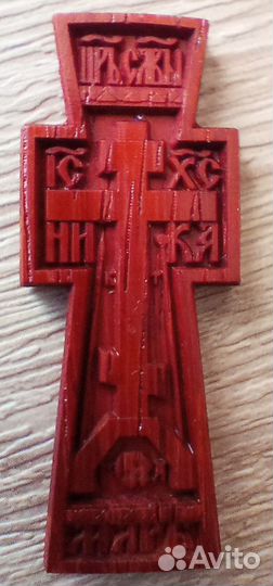 125 Крест нательный. 45 на 18 мм груша падук венге
