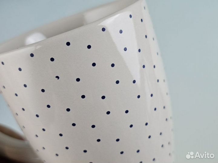 Кружка керамика белая в горох ив роше 290мл новая