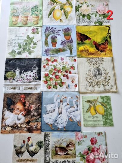 Салфетки для декупажа, 15 штук