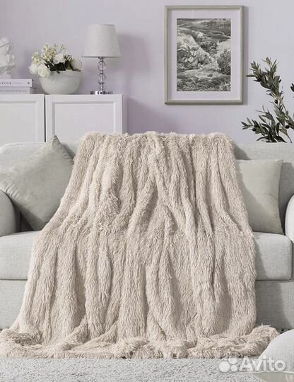 Плед с ворсом 220*240 см евро