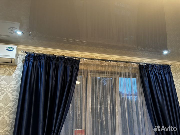 Шторы и тюль с карнизом
