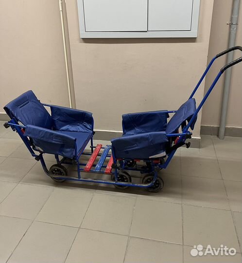 Санки для двойни с колесами