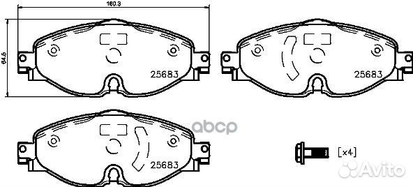 Колодки VW arteon, caddy IV, golf VII, passat