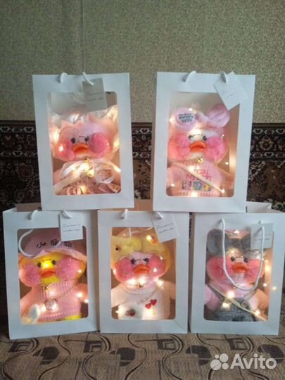 Подарочный пакет с гирляндой