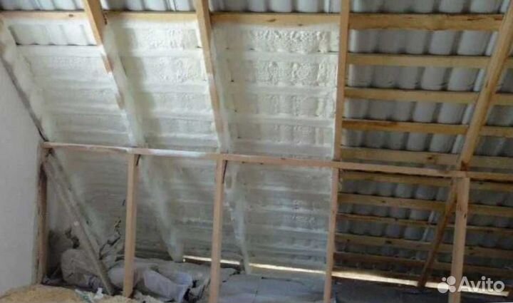 Утепление мансарды дома пенополиуретаном (ППУ)